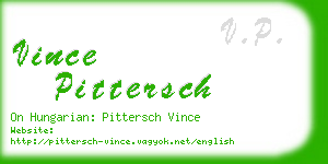 vince pittersch business card